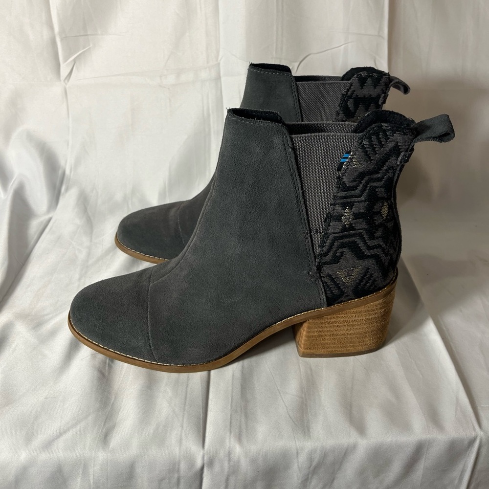 Toms Esme Forged Iron Grey & Jacquard Boots | 10 - Picture 11 of 14